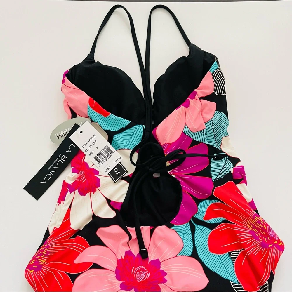 La Blanca Reversible/Tummy Control One-Piece Swimsuit - Picture 2 of 9